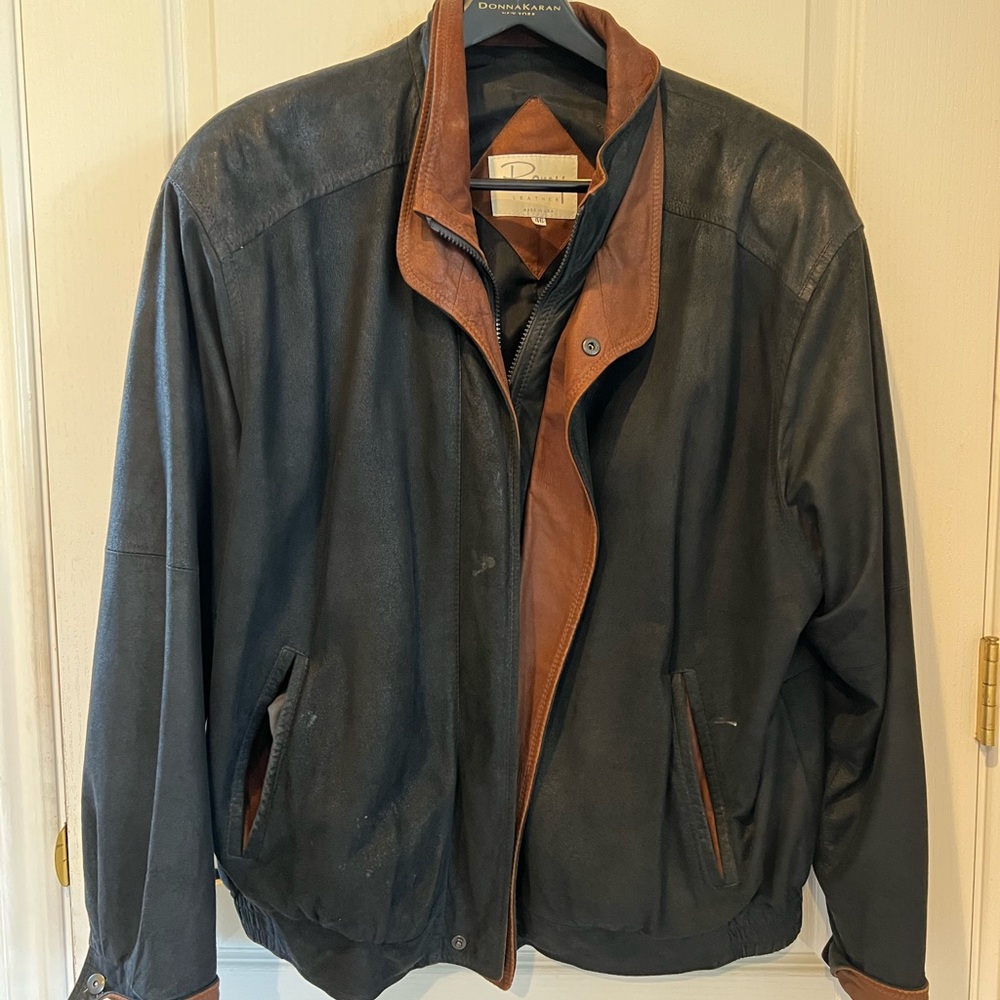 Remy Leather Black/Brown Jacket